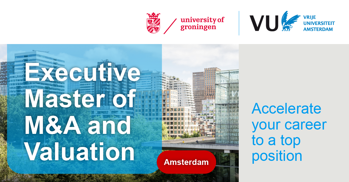 UGBS & VU | Executive Master of M&A and Valuation | 15 months | Amsterdam | MSC