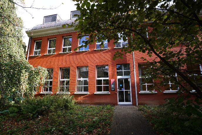View of building from courtyard