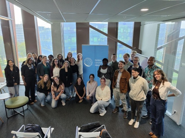 The 2024-2025 Cultural Geography cohort visiting the office of the Global Center on Adaptation in Groningen