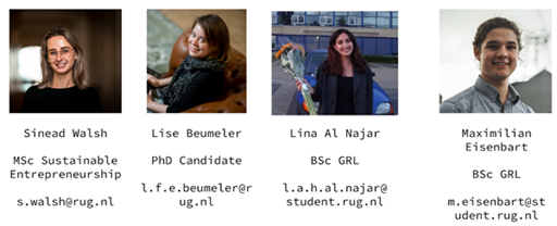 Faculty Council 2020-2021: Sinead, Lise, Lina, Max