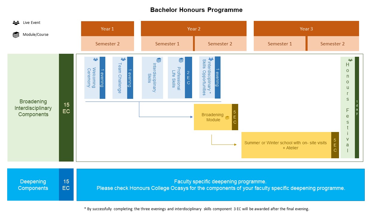 Honoursprogramma Overview Chart