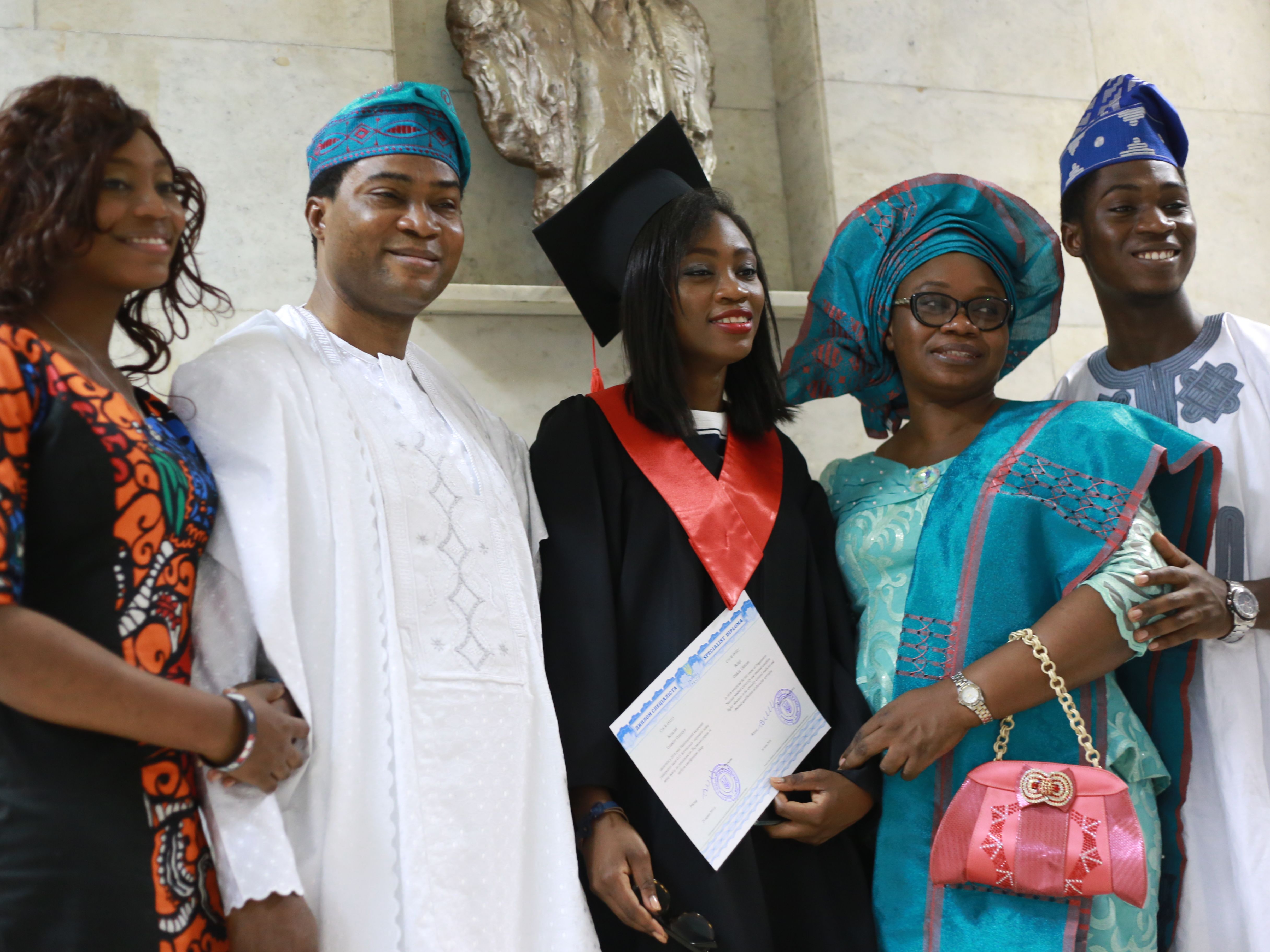 At my sister's graduation: whole family dressed in traditional clothing!