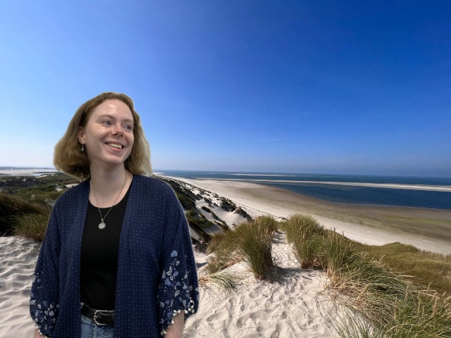 Hylke enjoying the sun on one of the Wadden Islands!