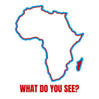 Image of Africa with words underneath: What do you see?