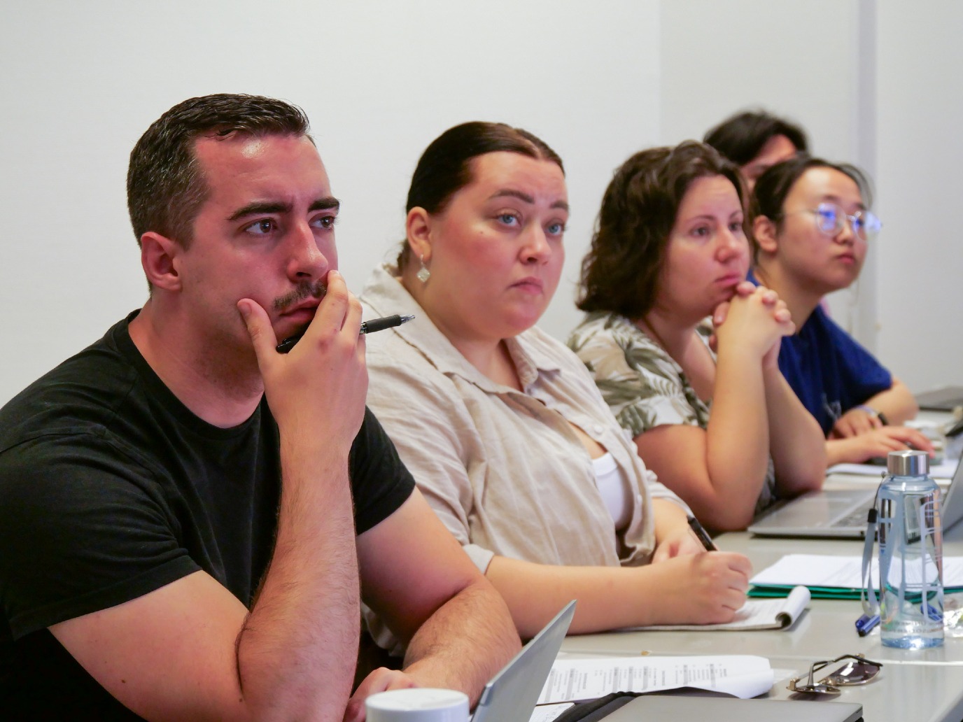 Participants listening to lecture