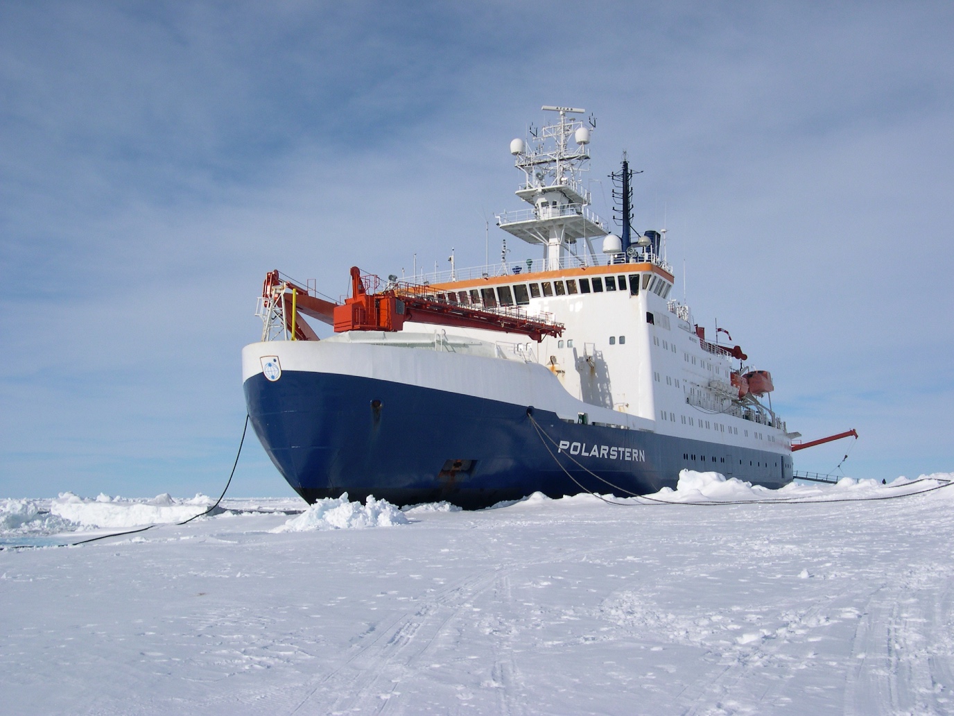 De ijsbreker en onderzoeksschip Polarstern