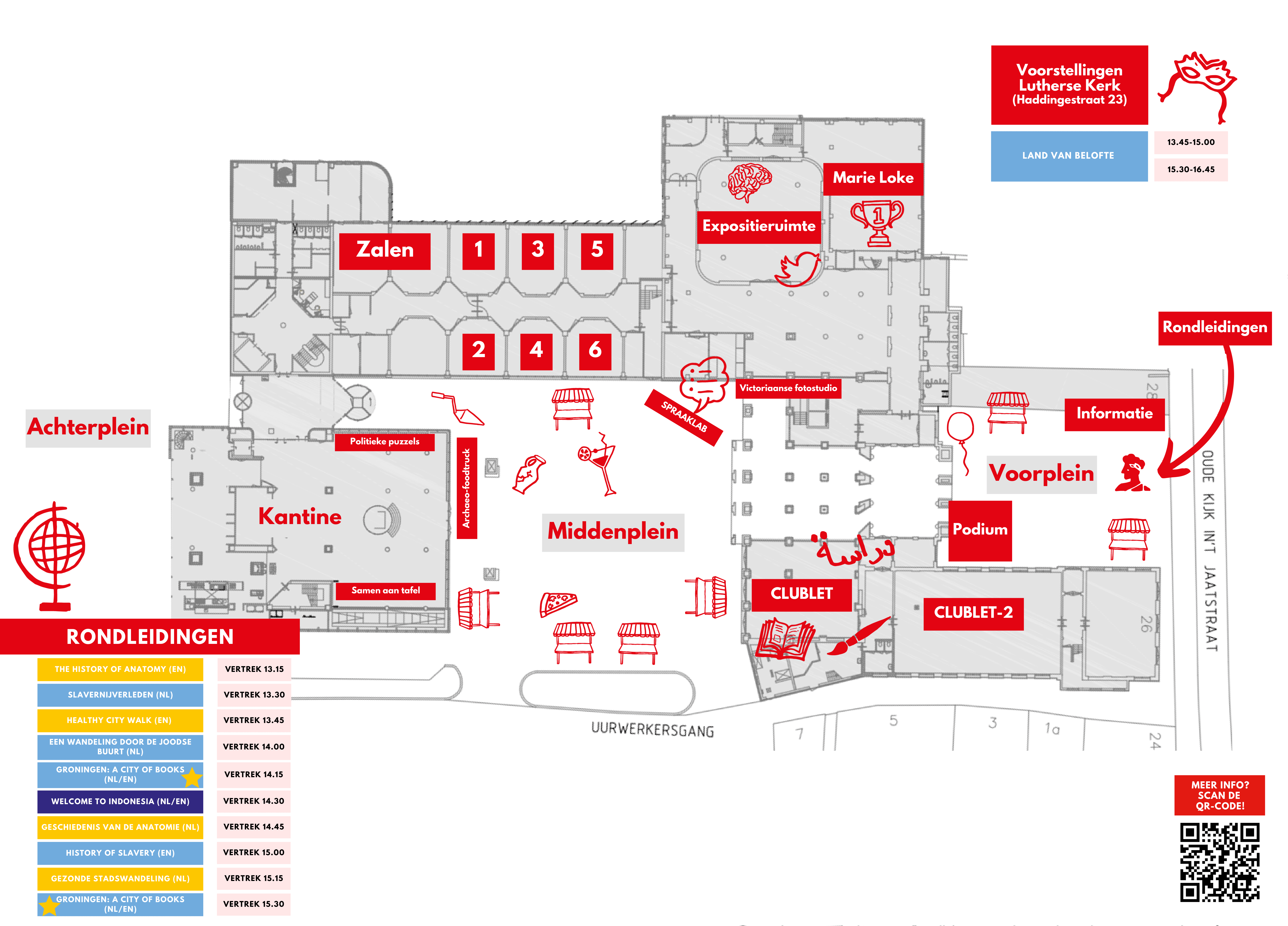 Line-up & festival site map | Arts Festival | University of Groningen