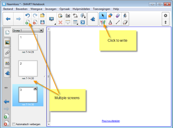 Schermafdruk SMART Notebook.