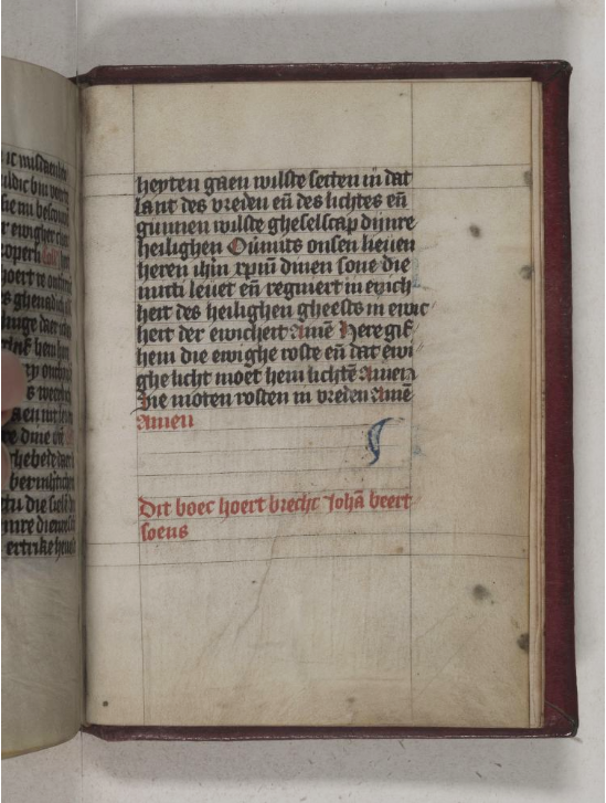 ownership entry medieval manuscript