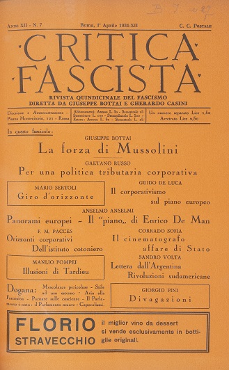 frontcover Critica Fascista