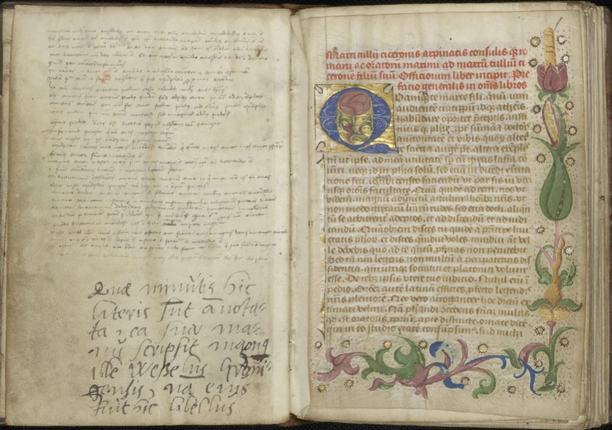 Afbeelding uit handschrift 158 De officiis CiceroPicture from manuscript 158 De officiis Cicero