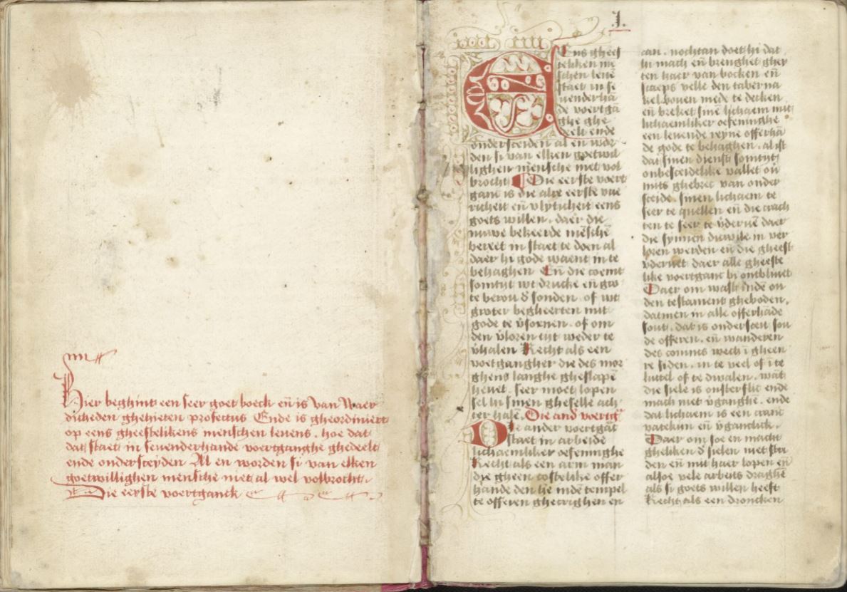 Afbeelding uit handschrift PROEXC 9 Profectus religiosorumPicture from manuscript PROEXC 9 Profectus religiosorum