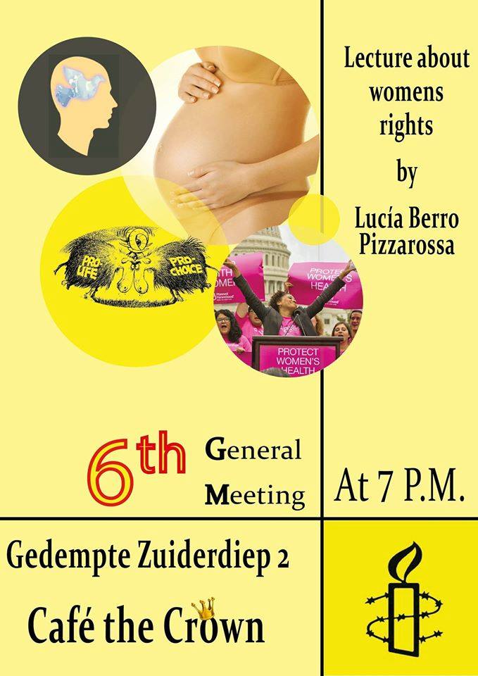 Poster lecture about women's rights