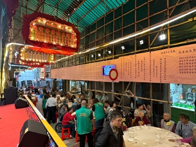 The “Street Banquet” at the neighbourhood of Cheok Chai Yuen in 2026. (Photo by the author, 2026)