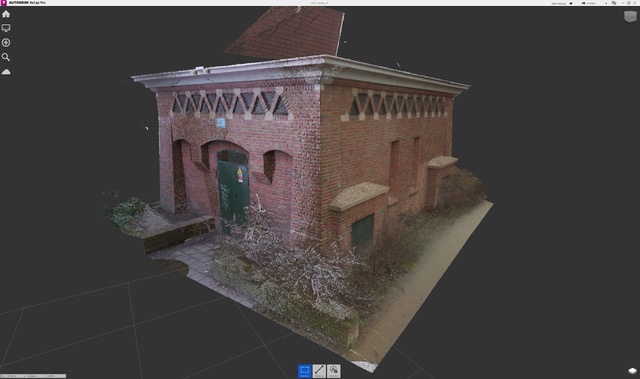 simulation brick low building in 3D