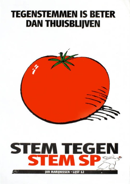 SP-affiche 'Stem tegen stem SP', 1994.