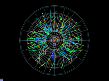 Visualization of orbits covered by subatomic particles.