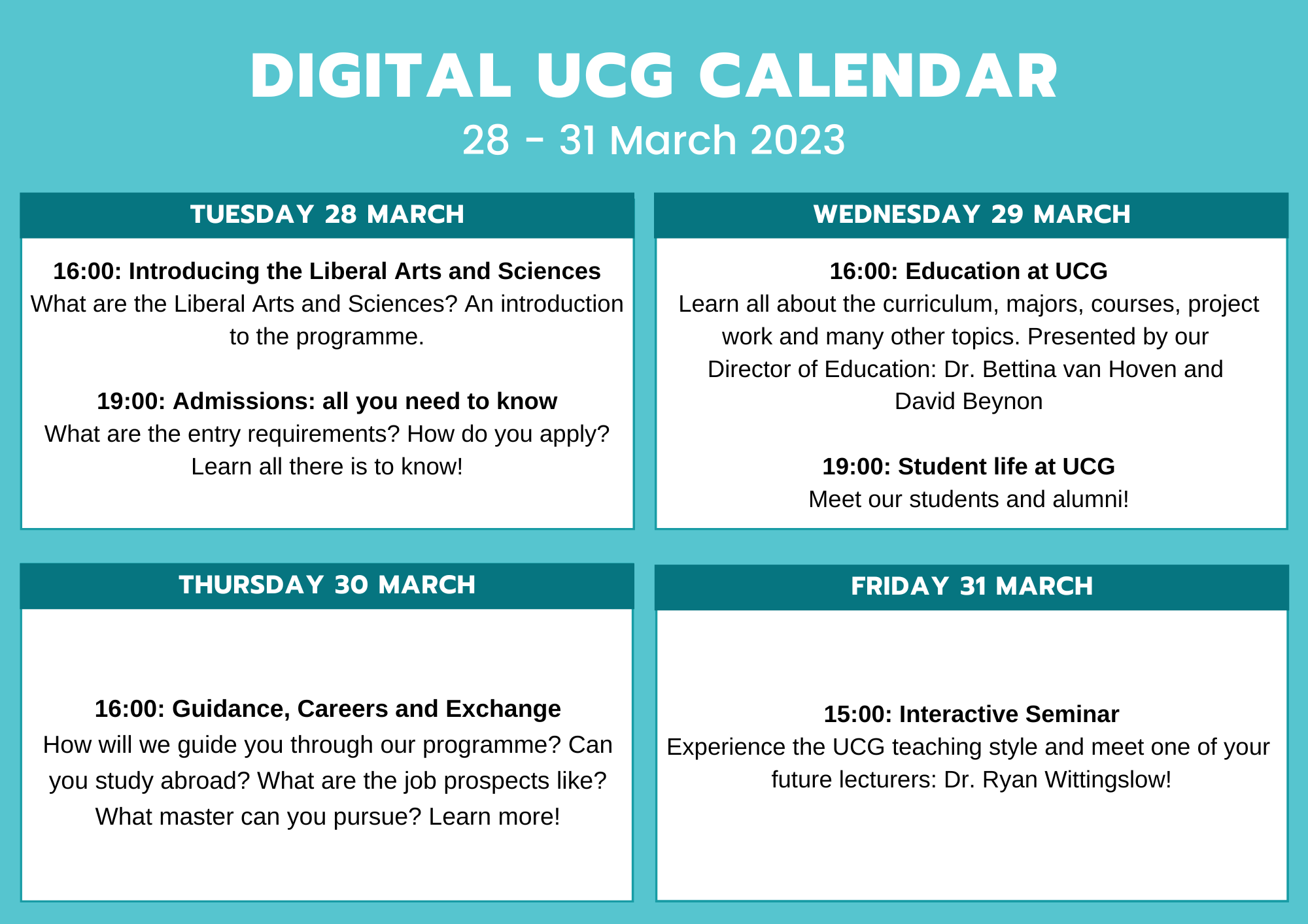 Digital UCG 28 to 31 March 2023 Visit us University of Groningen